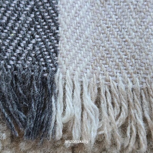 Avoca Wool Cashmere 4 Panel Herringbone Oversized Scarf Ireland - Picture 7 of 11